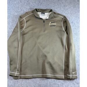 Nike Golf Mens 1/4 Zip Pullover Green Therma Fit Guinness Blonde Performance XL